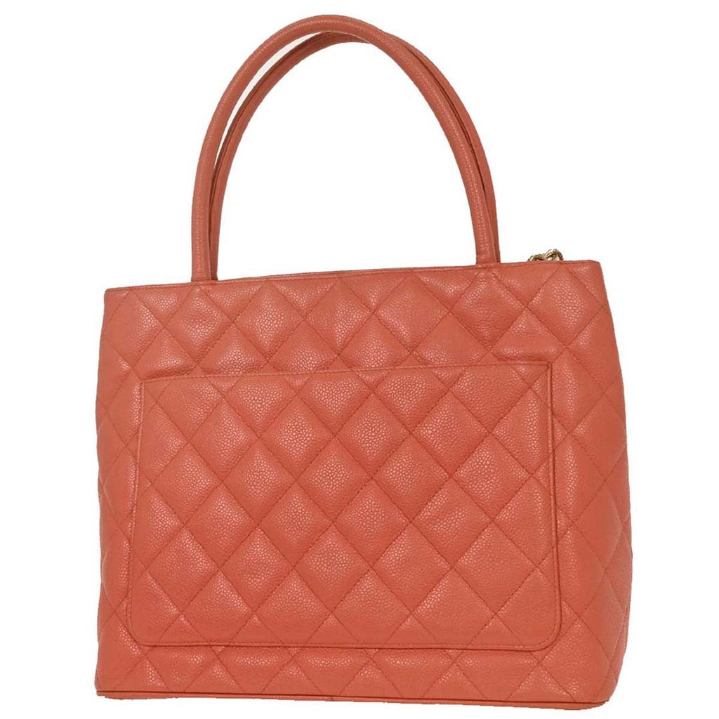 Chanel Medallion Tote Quilted Caviar Pink Leather Tote Bag Bag