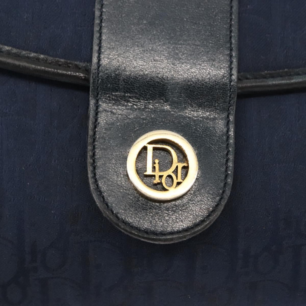 Christian Dior Vintage Trotter Shoulder Bag Canvas Navy Canvas Shoulder Bag Bag (Pre-Owned)