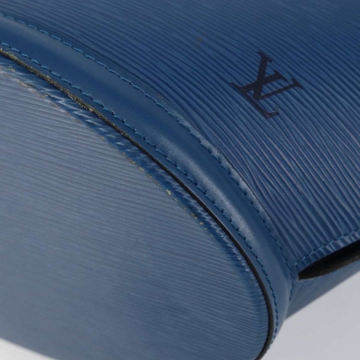 Louis Vuitton Saint Jacques Handbag Epi Leather Blue Leather Shoulder Bag