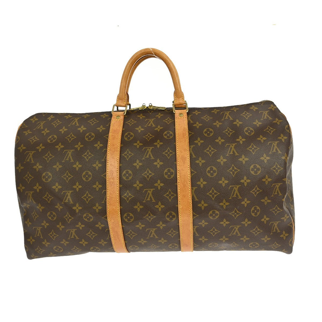 Louis Vuitton Keepall Bag Monogram Canvas Brown Canvas Travel Bag