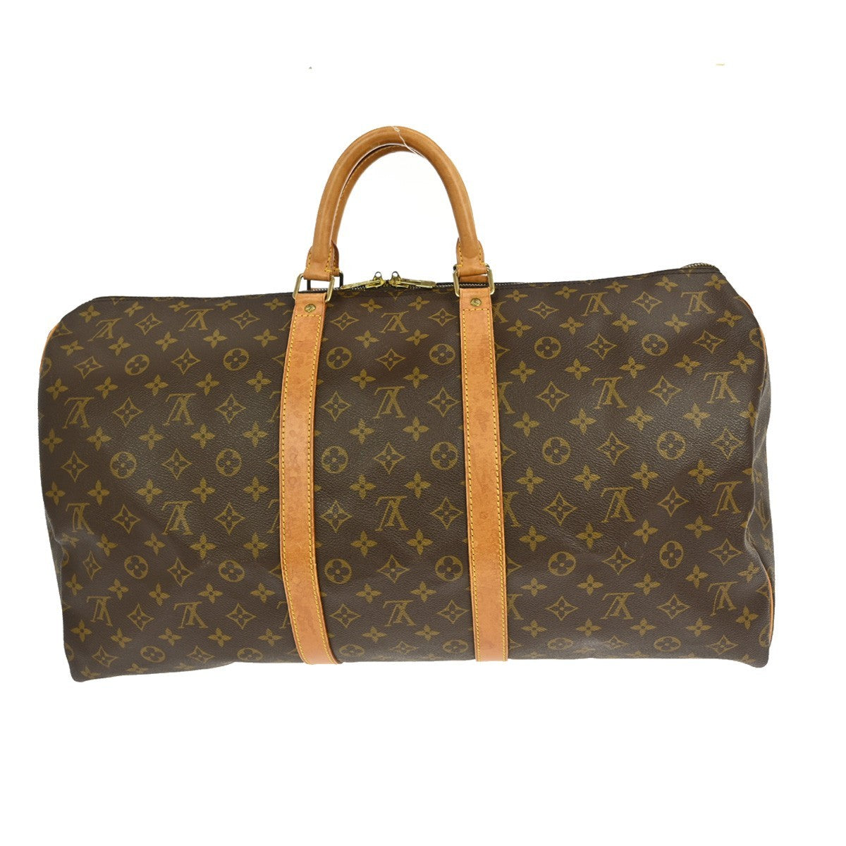 Louis Vuitton Keepall Bag Monogram Canvas Brown Canvas Travel Bag