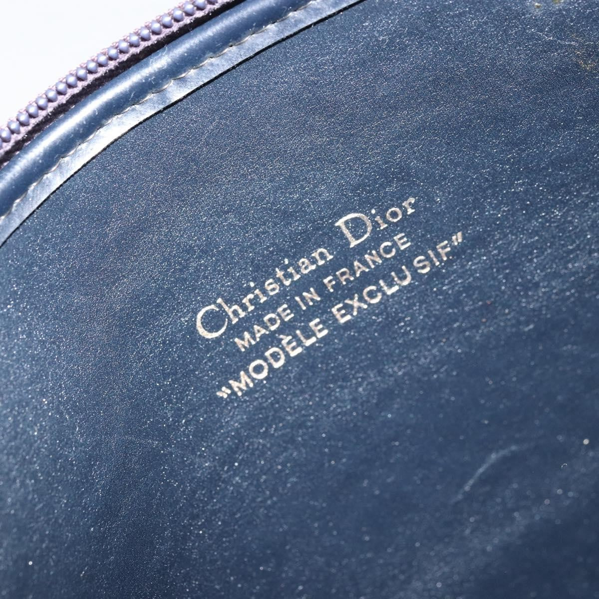 Christian Dior Trotter Shoulder Bag Canvas Navy Canvas Shoulder Bag Bag (Pre-Owned)