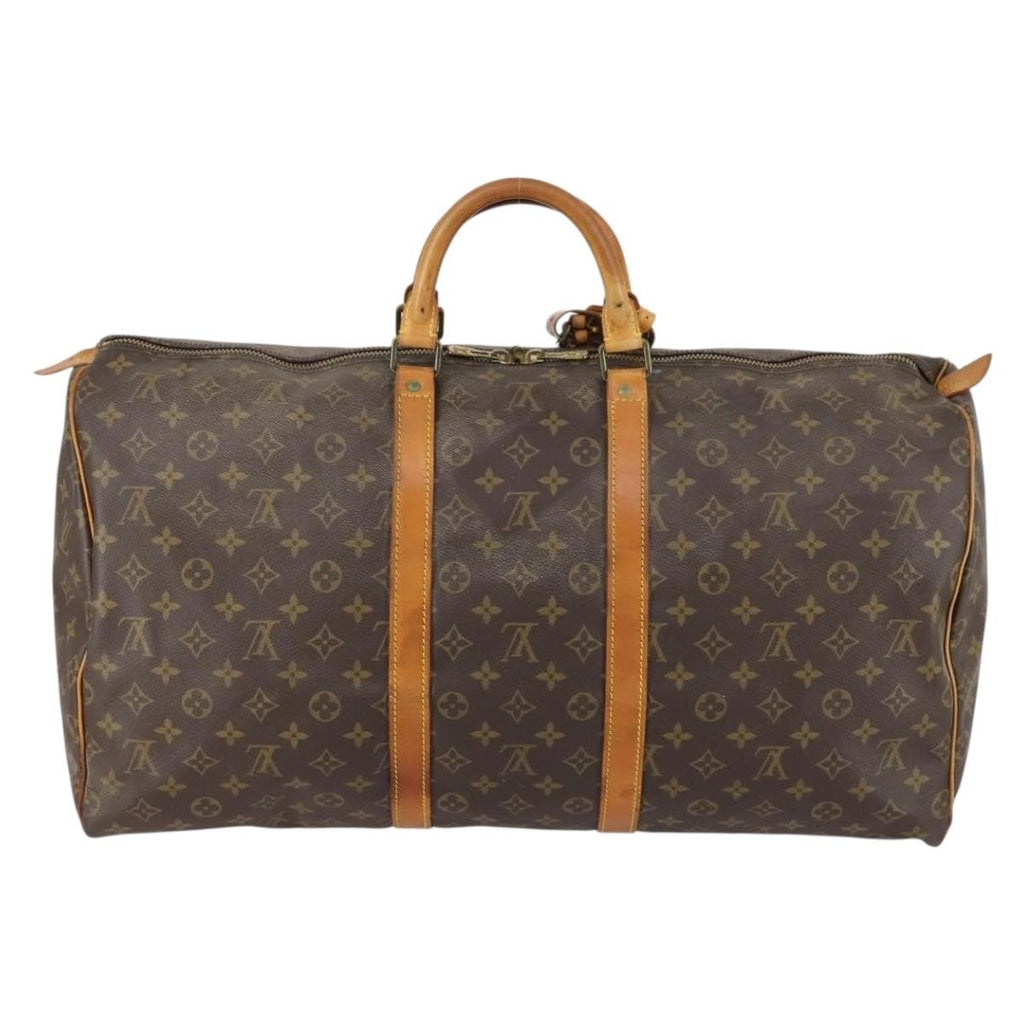 Louis Vuitton Keepall Bag Monogram Canvas Brown Canvas Travel Bag