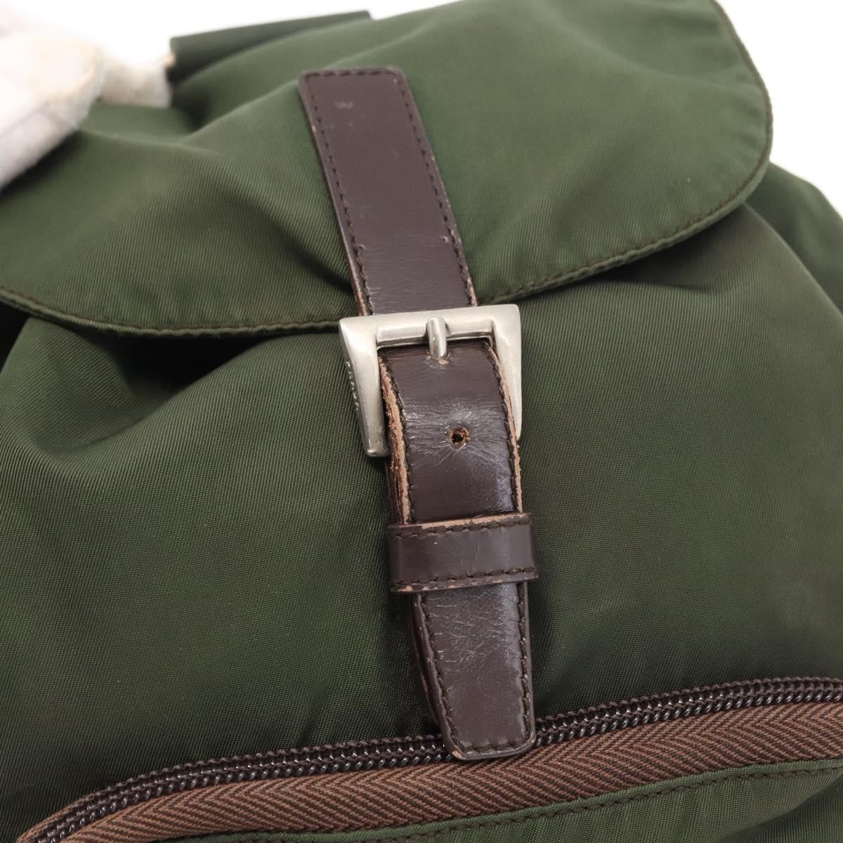 Prada Front Pocket Backpack Tessuto Khaki Nylon Backpack Bag