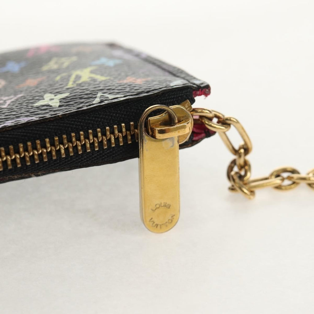Louis Vuitton Pochette Clés Nm Monogram Multicolor Canvas Black Canvas Wallets Accessory