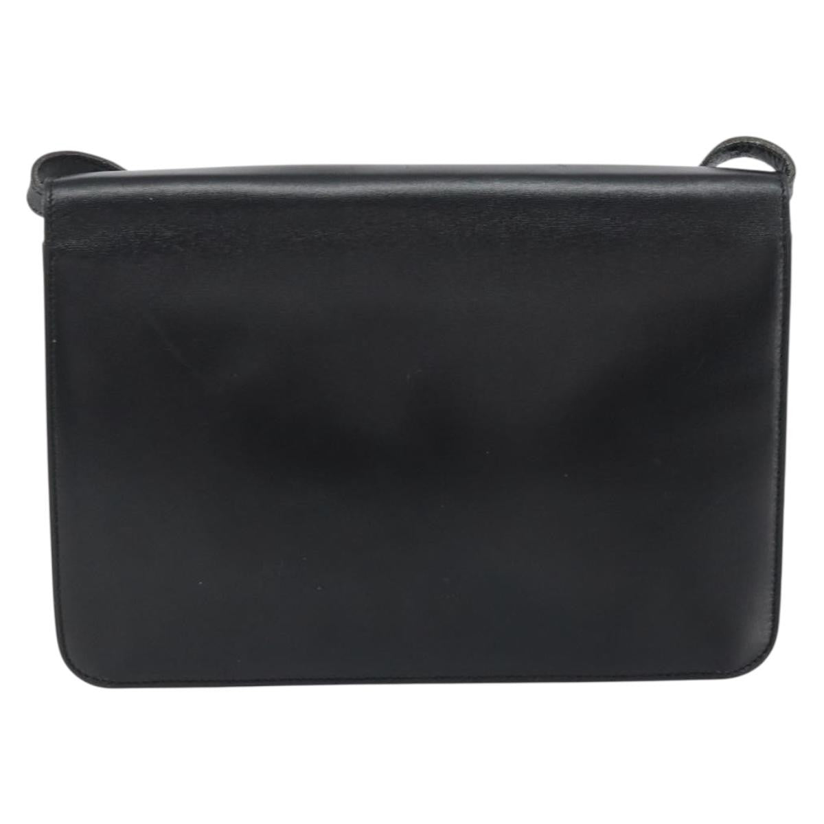 Christian Dior Vintage Shoulder Bag Leather Black Leather Shoulder Bag Bag (Pre-Owned)