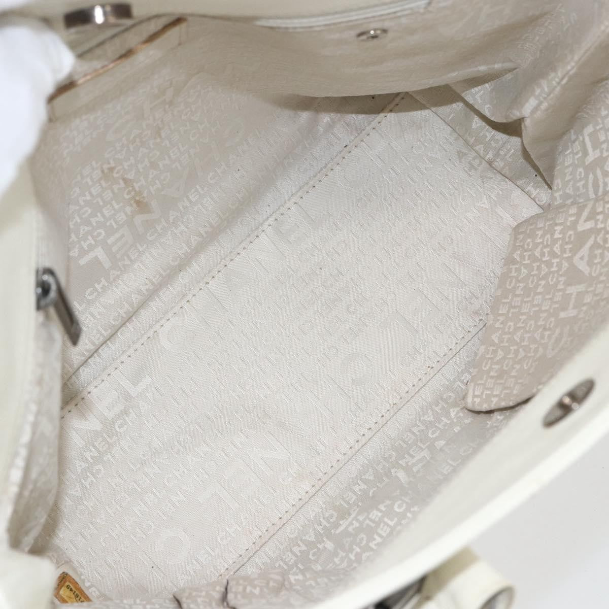 Chanel Square Stitch Tote Quilted Leather White Leather Tote Bag Bag