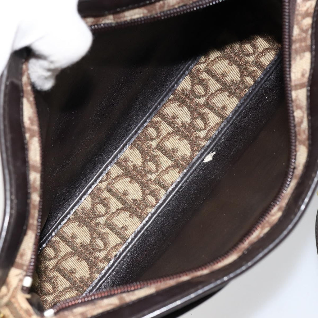 Christian Dior Trotter Shoulder Bag Canvas Beige Canvas Shoulder Bag Bag (Pre-Owned)