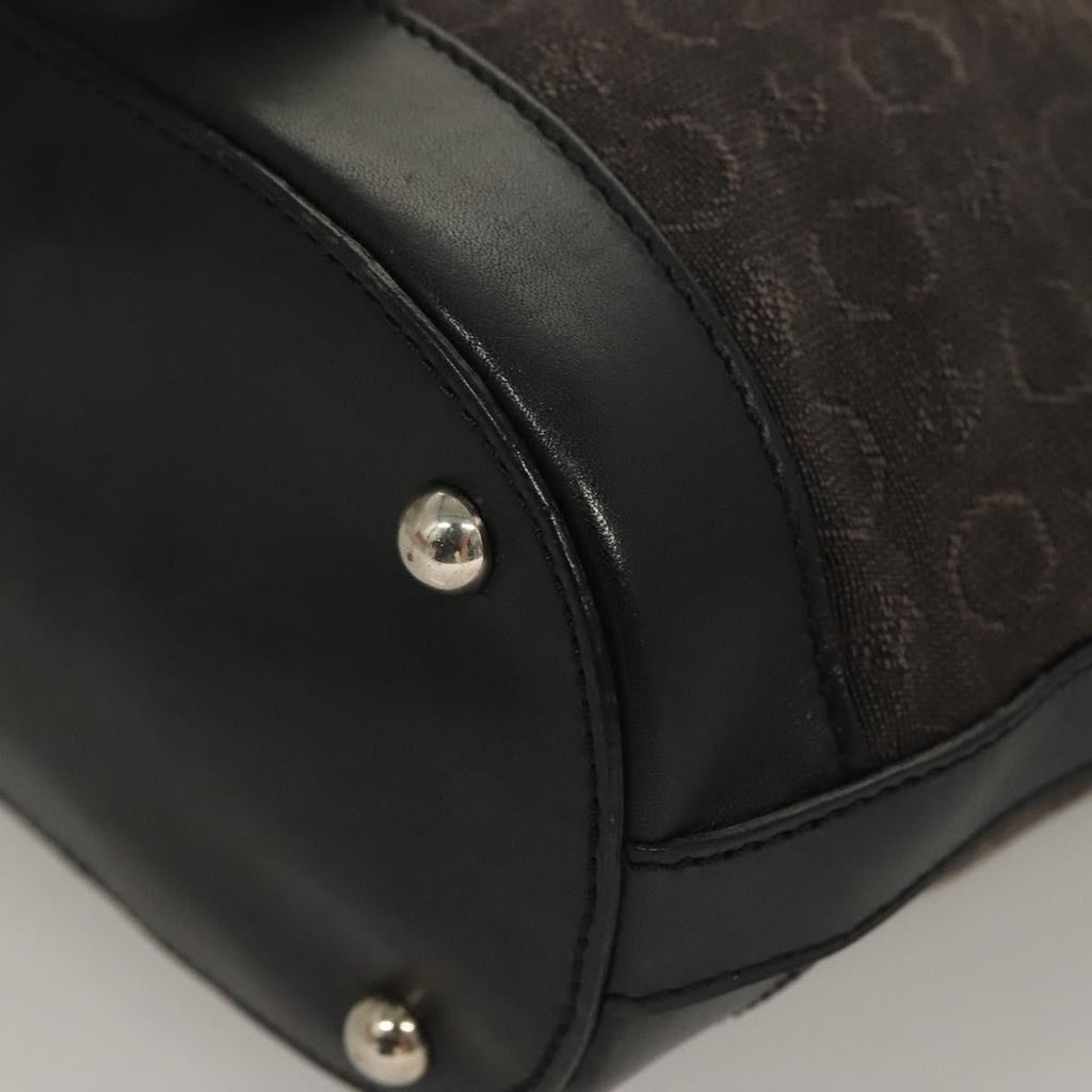 Celine C Macadam Handbag Canvas Black Canvas Handbag
