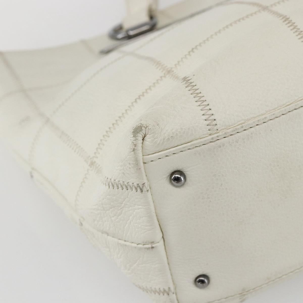 Chanel Square Stitch Tote Quilted Leather White Leather Tote Bag Bag