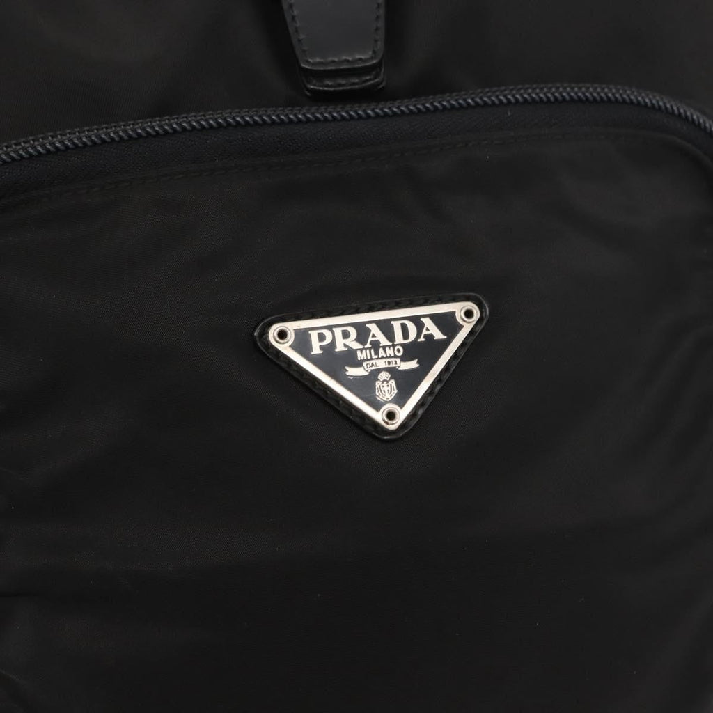 Prada Front Pocket Backpack Tessuto Black Nylon Backpack Bag