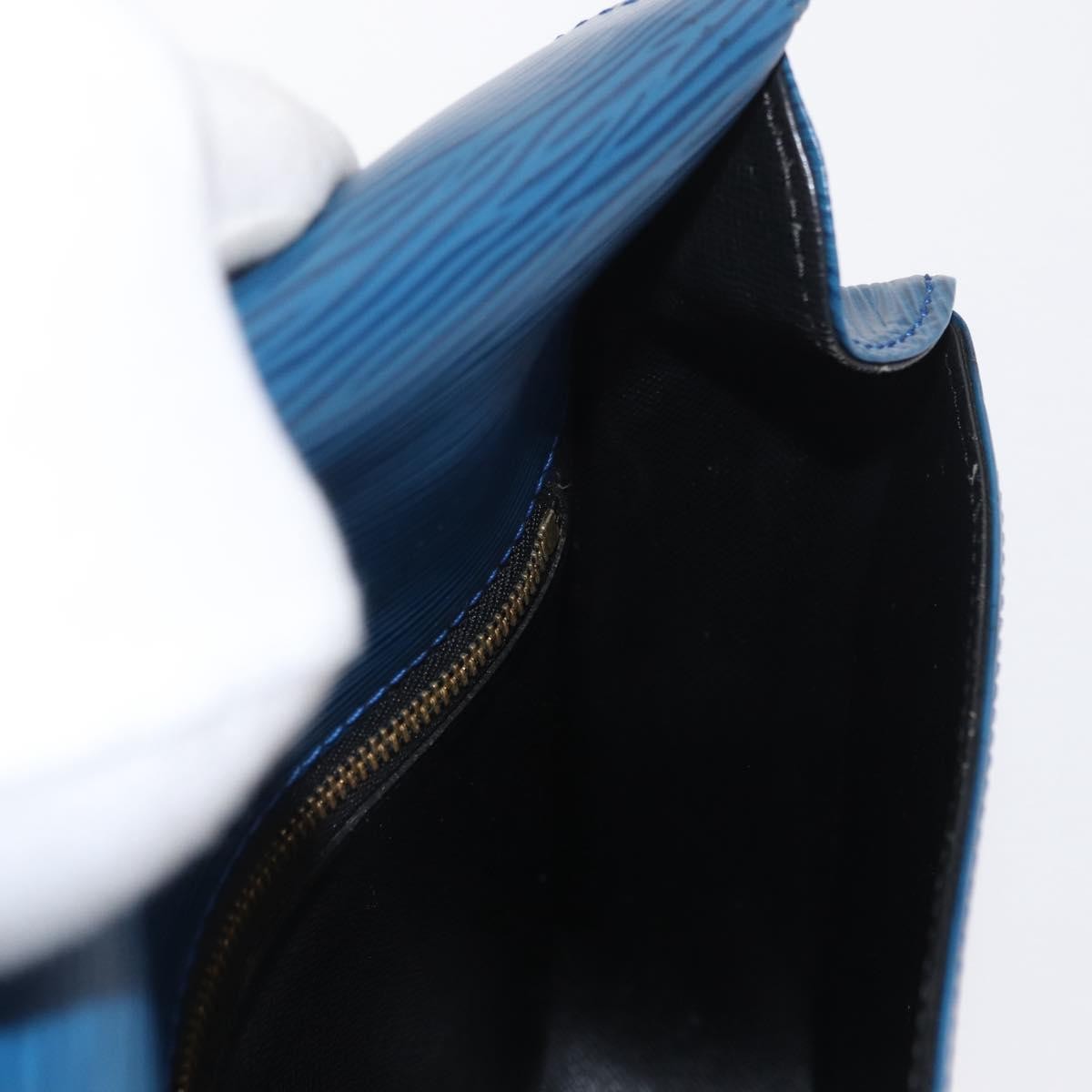 Louis Vuitton Saint Cloud Handbag Epi Leather Blue Leather Shoulder Bag