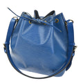 Louis Vuitton Petit Noe Handbag Epi Leather Blue Leather Shoulder Bag