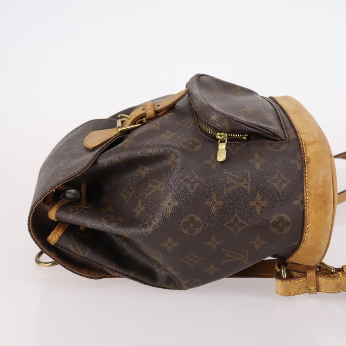 Louis Vuitton Vintage Montsouris Backpack Monogram Canvas Brown Canvas Backpack Bag