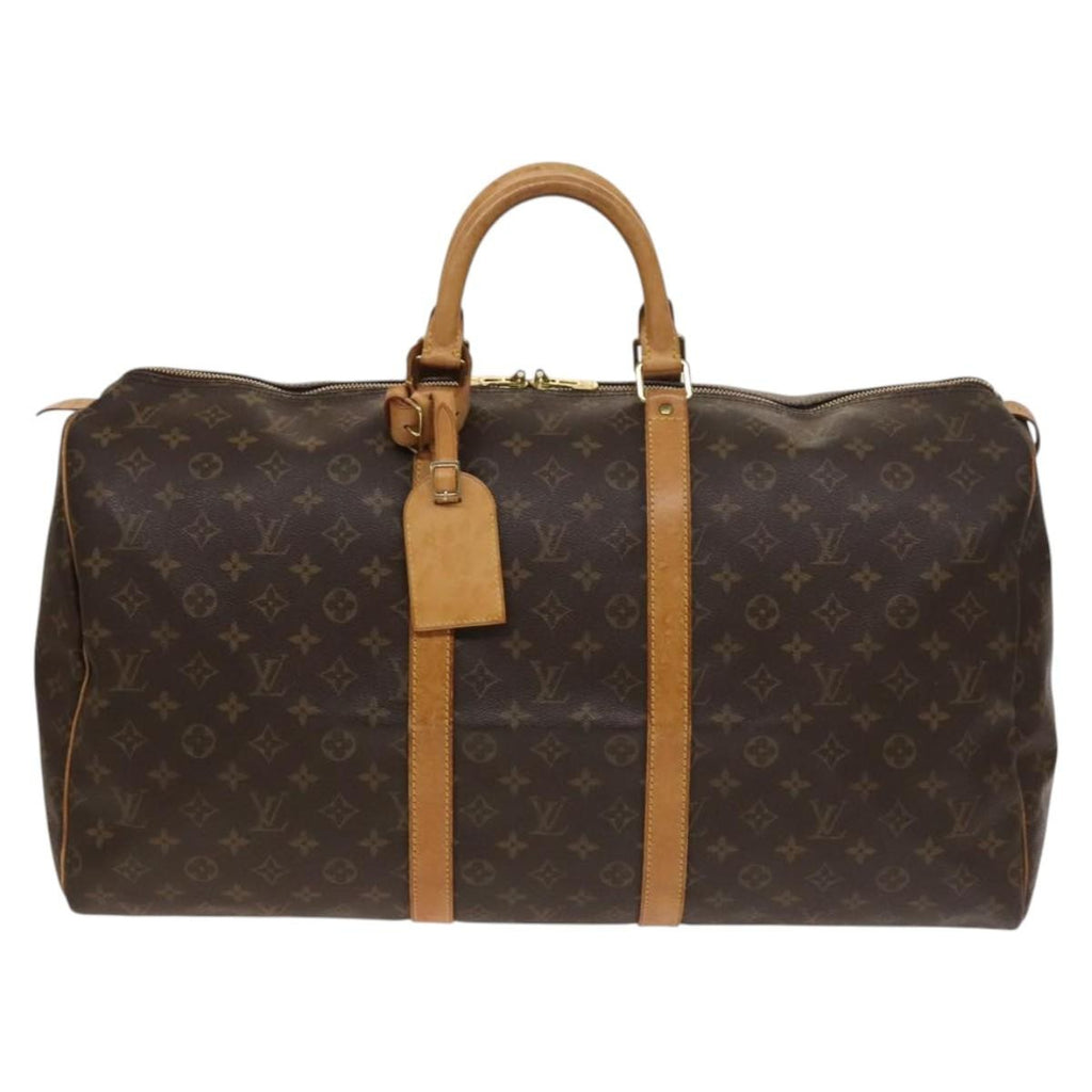 Louis Vuitton Keepall Bag Monogram Canvas Brown Canvas Travel Bag