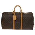 Louis Vuitton Keepall Bag Monogram Canvas Brown Canvas Travel Bag