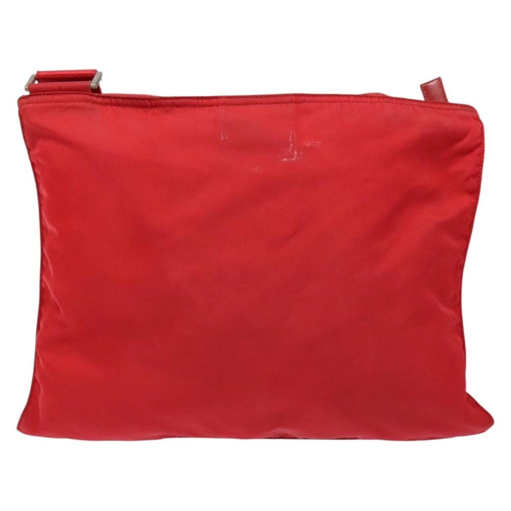 Prada Flat Messenger Bag Tessuto Red Nylon Bag