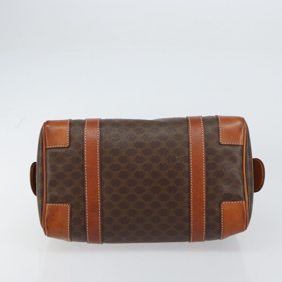 Celine Vintage Macadam Handbag Canvas And Leather Brown Canvas Handbag
