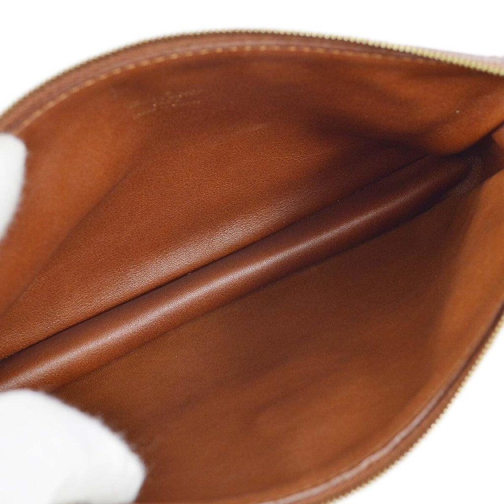 Louis Vuitton Charms Pochette Pvc Over Printed Silk Brown Leather Clutche & Pouche Bag