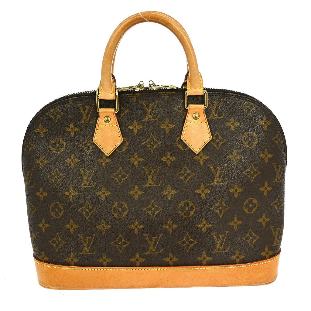 Louis Vuitton Alma Handbag Monogram Canvas Brown Canvas Handbag