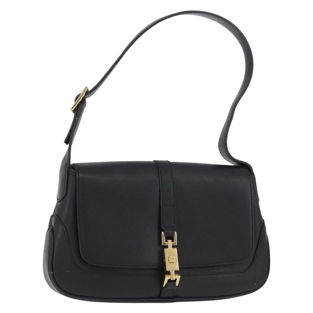 Gucci Jackie Original Shoulder Bag Leather Leather Black Leather Shoulder Bag Bag (Pre-Owned)