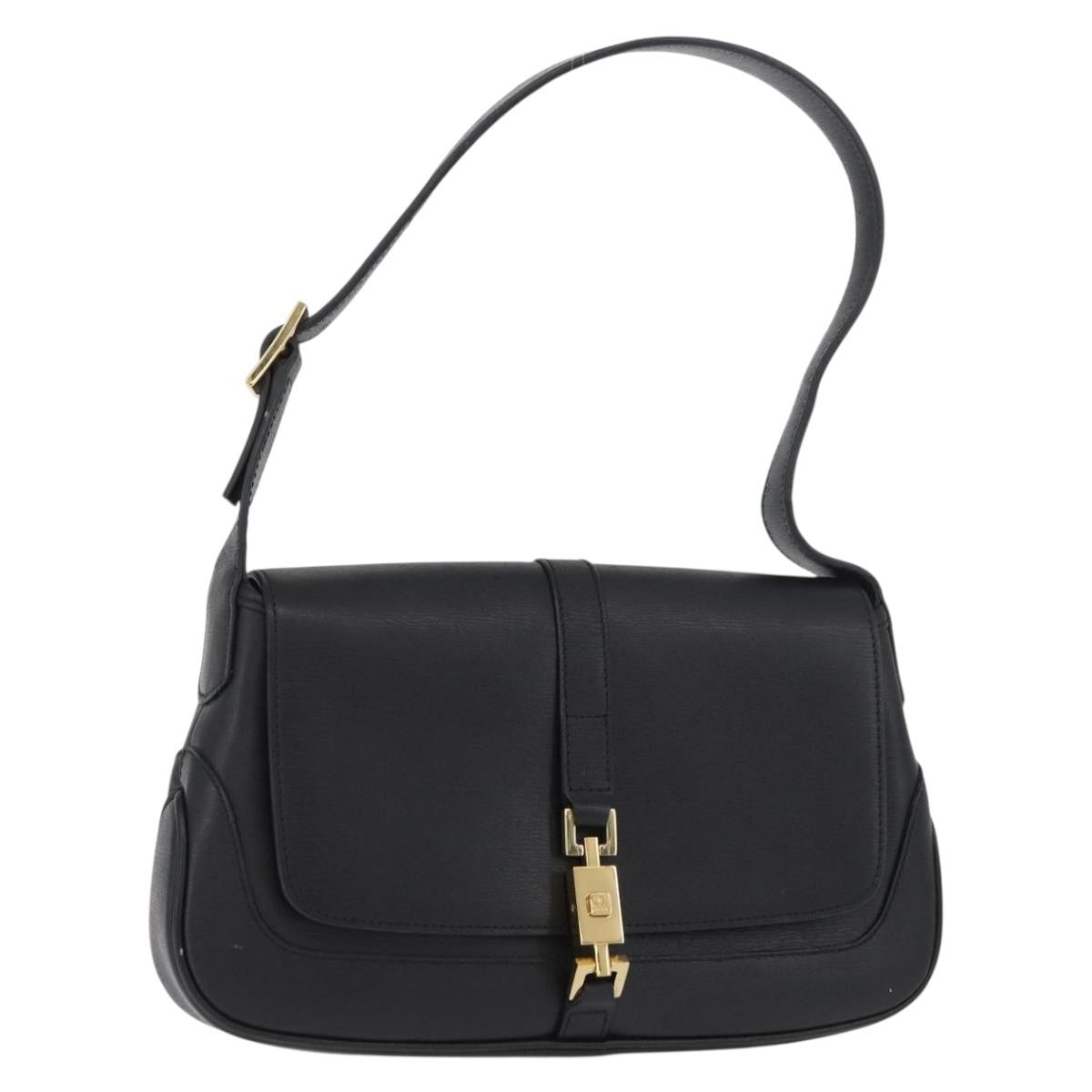 Gucci Jackie Original Shoulder Bag Leather Leather Black Leather Shoulder Bag Bag (Pre-Owned)