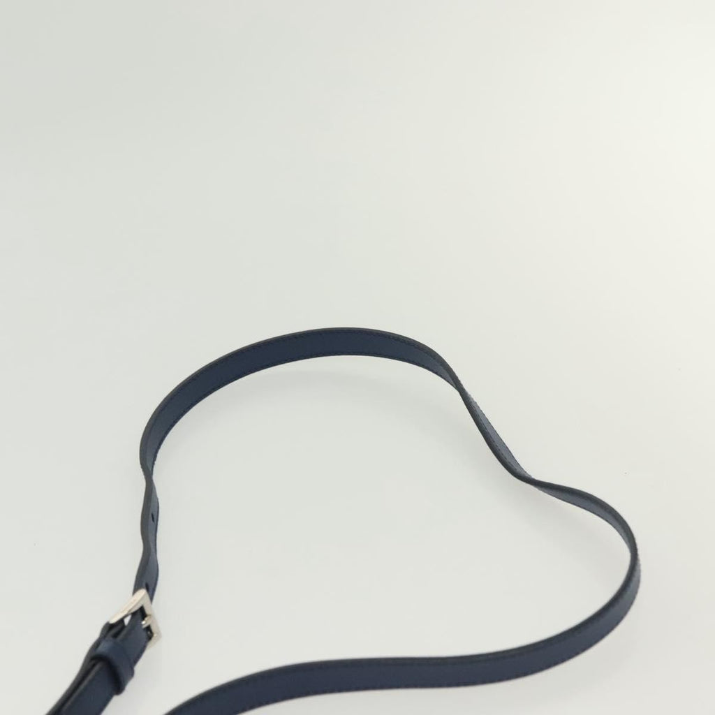 Prada Flat Messenger Tessuto With Leather Blue Nylon Shoulder Bag Bag