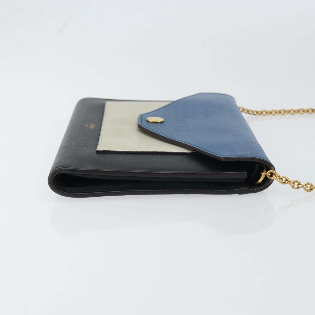 Celine Pocket Envelope Wallet On Chain Leather Multicolour Leather Clutche & Pouche Bag