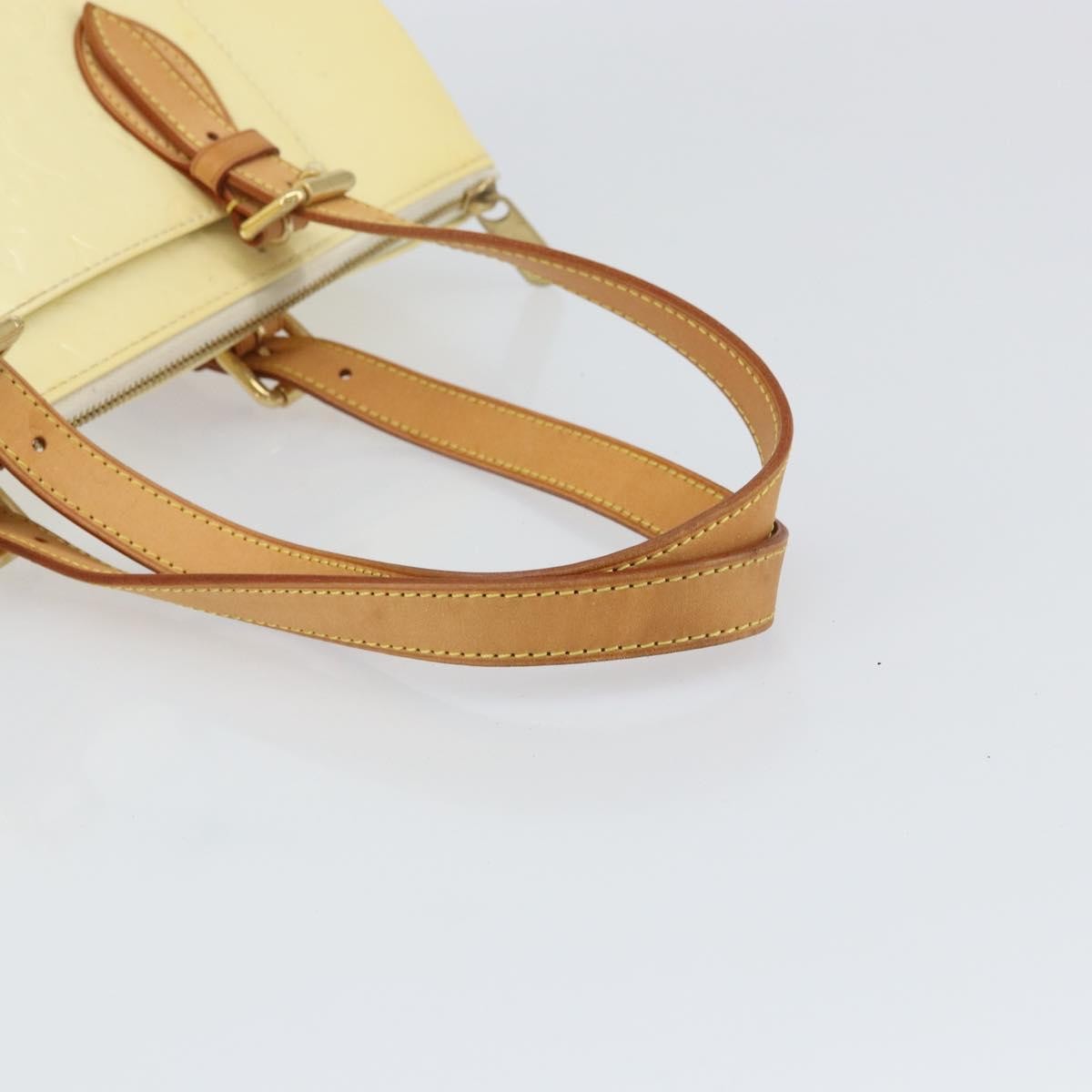 Louis Vuitton Rosewood Avenue Handbag Monogram Vernis Beige Patent_Leather Handbag