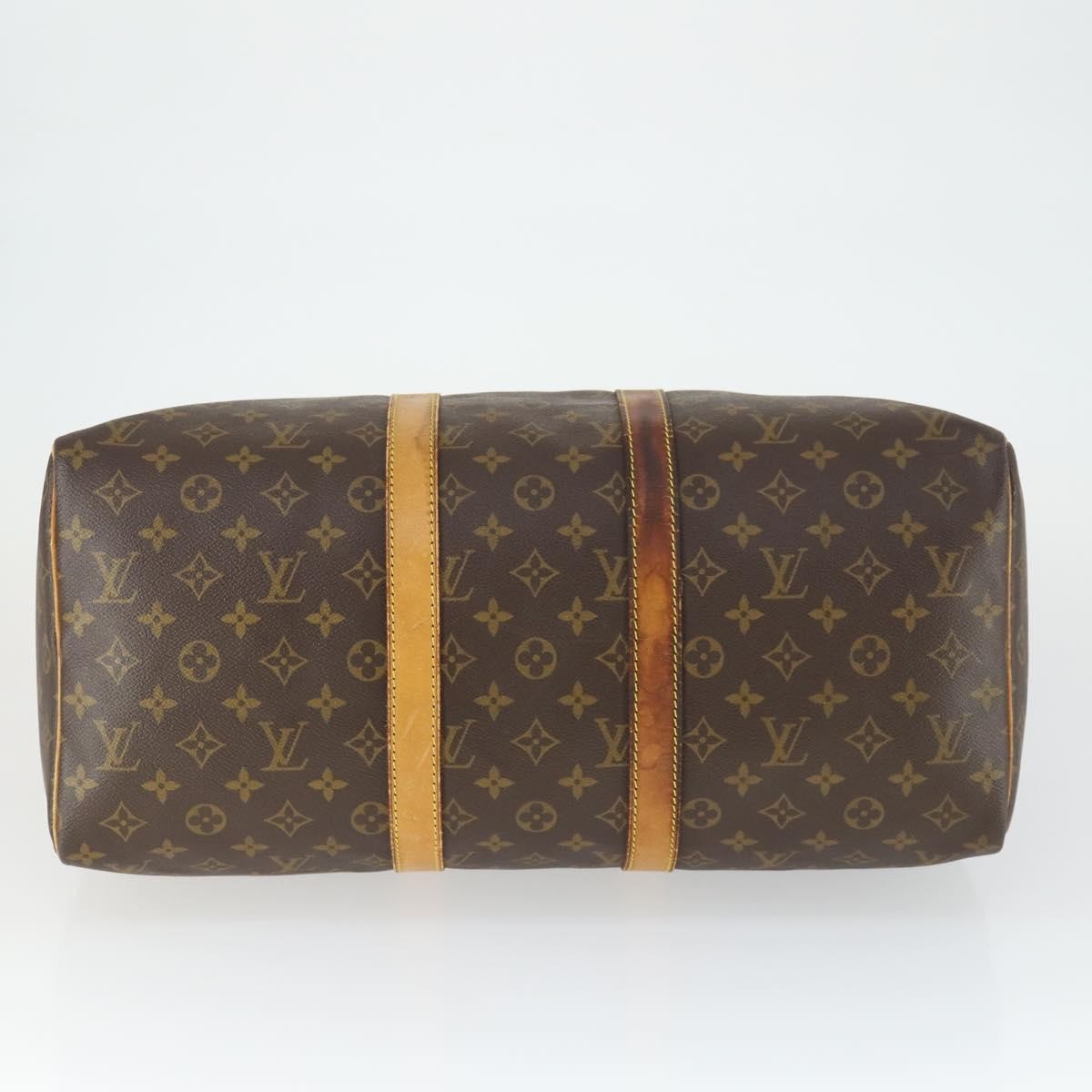 Louis Vuitton Keepall Bag Monogram Canvas Brown Canvas Travel Bag