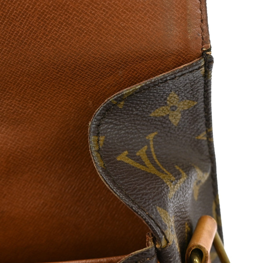 Louis Vuitton Cartouchiere Handbag Monogram Canvas Brown Canvas Shoulder Bag