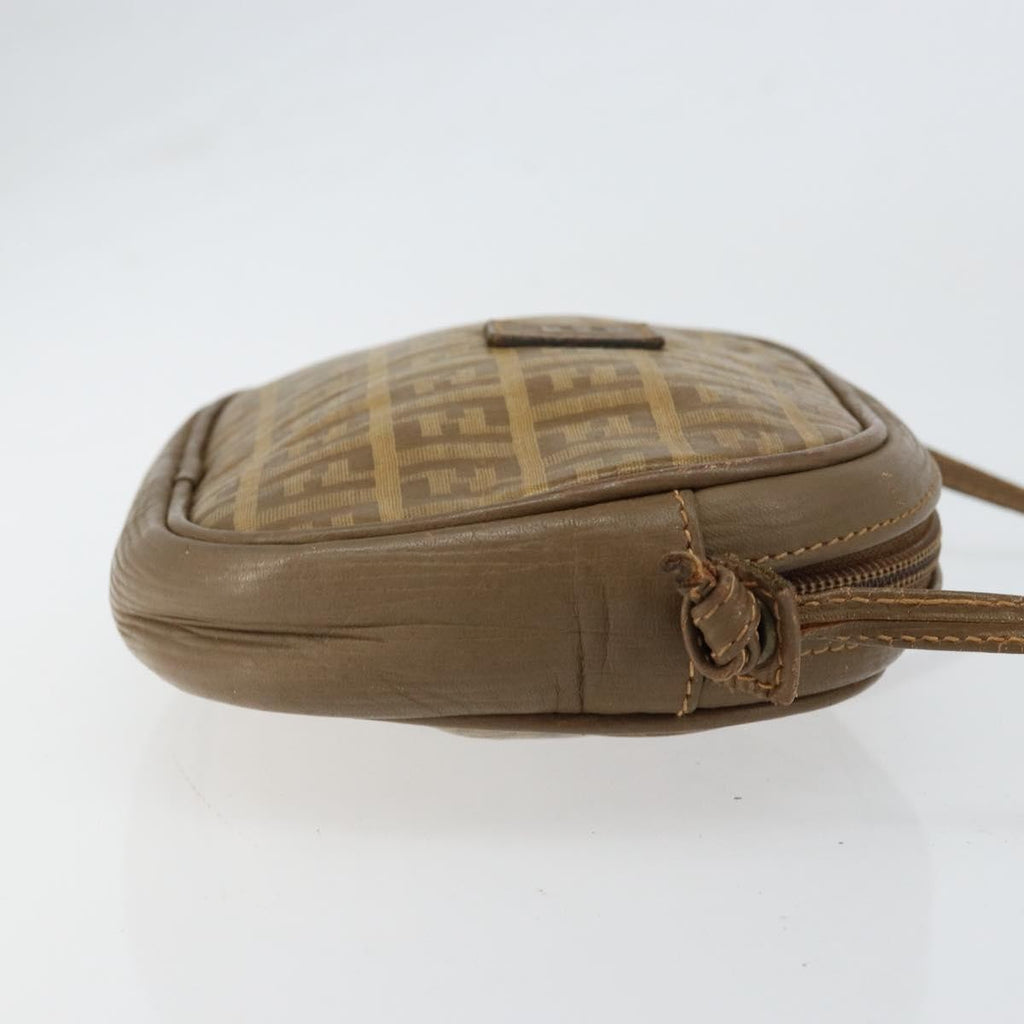 Fendi Zucchino Canvas Beige Canvas Shoulder Bag Bag