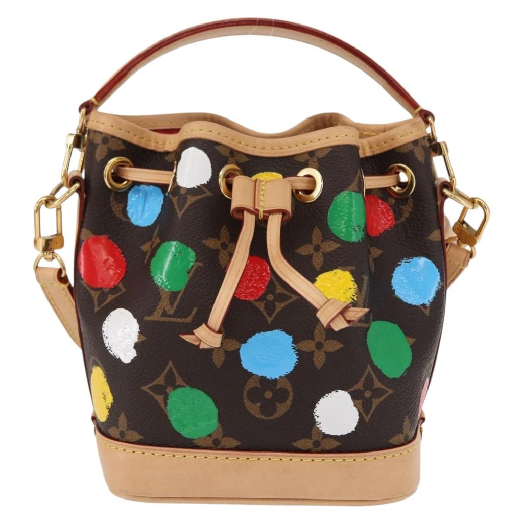Louis Vuitton Noe Handbag Yayoi Kusama Painted Dots Monogram Canvas Brown Canvas Handbag