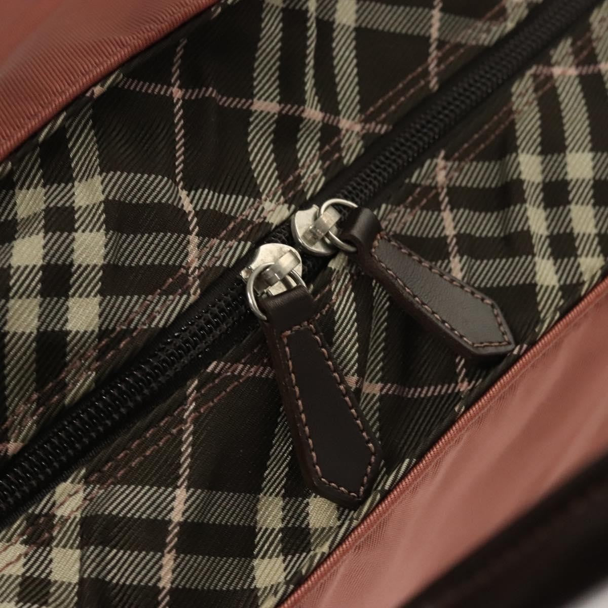 Burberry Nova Check Blue Label Nylon Pink Nylon Handbag