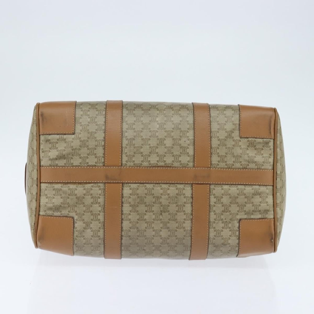 Celine Vintage Macadam Boston Bag Canvas Beige Canvas Travel Bag Bag