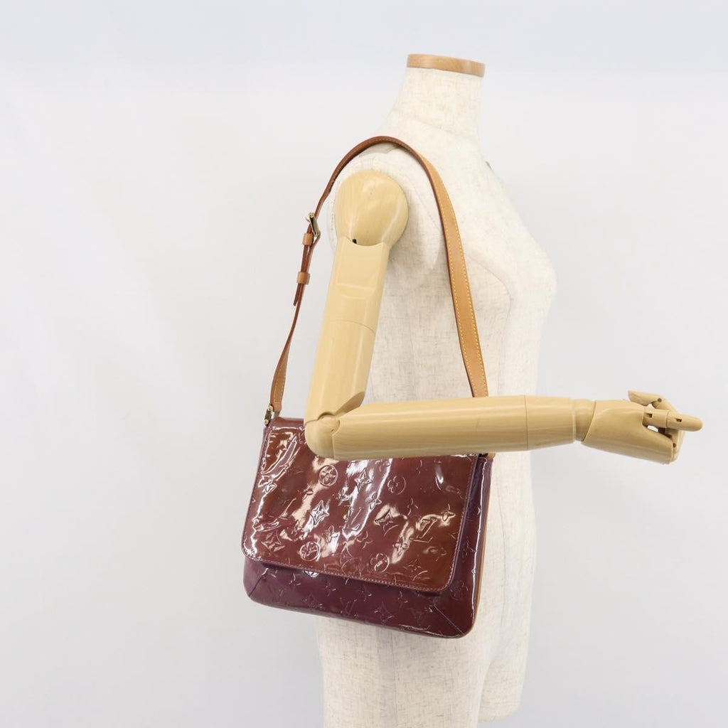 Louis Vuitton Thompson Street Handbag Monogram Vernis Purple Patent_Leather Shoulder Bag