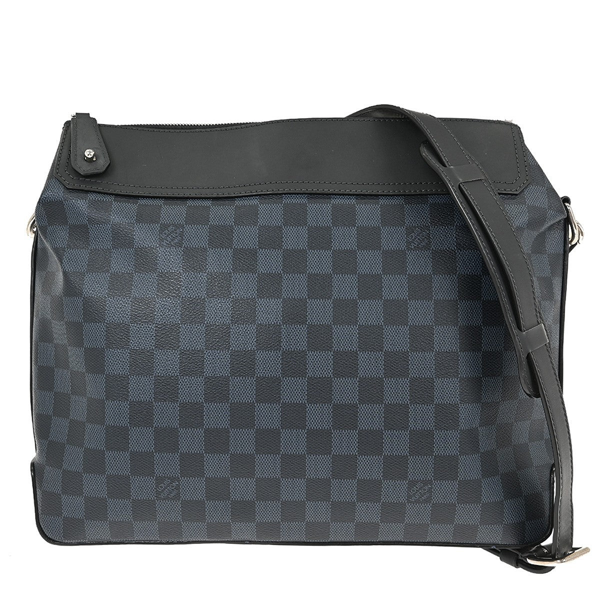 Louis Vuitton Greenwich Messenger Bag Damier Cobalt Black Canvas Shoulder Bag