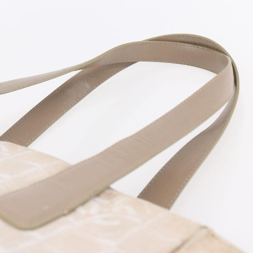 Chanel Travel Line Tote Nylon Beige Nylon Tote Bag Bag