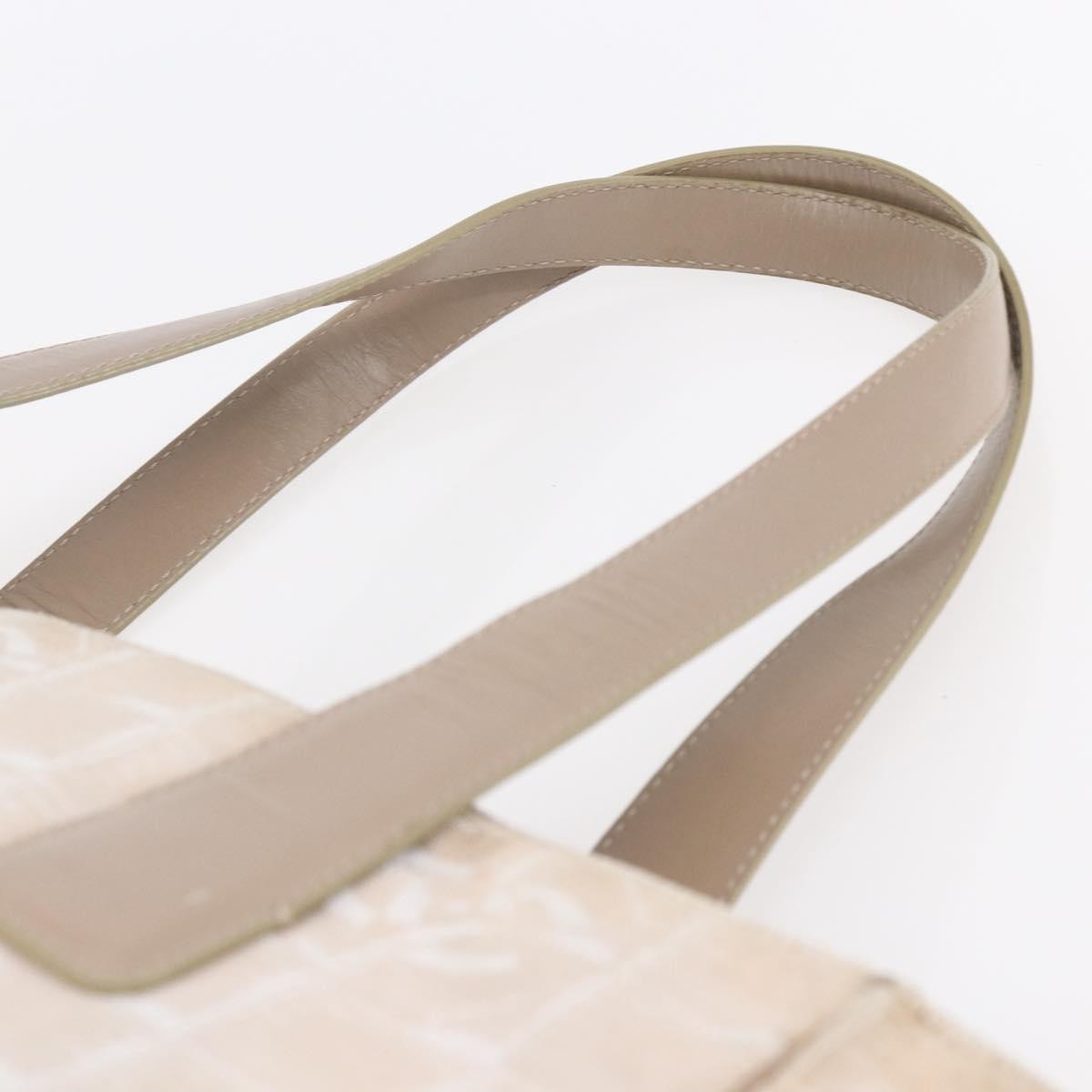 Chanel Travel Line Tote Nylon Beige Nylon Tote Bag Bag