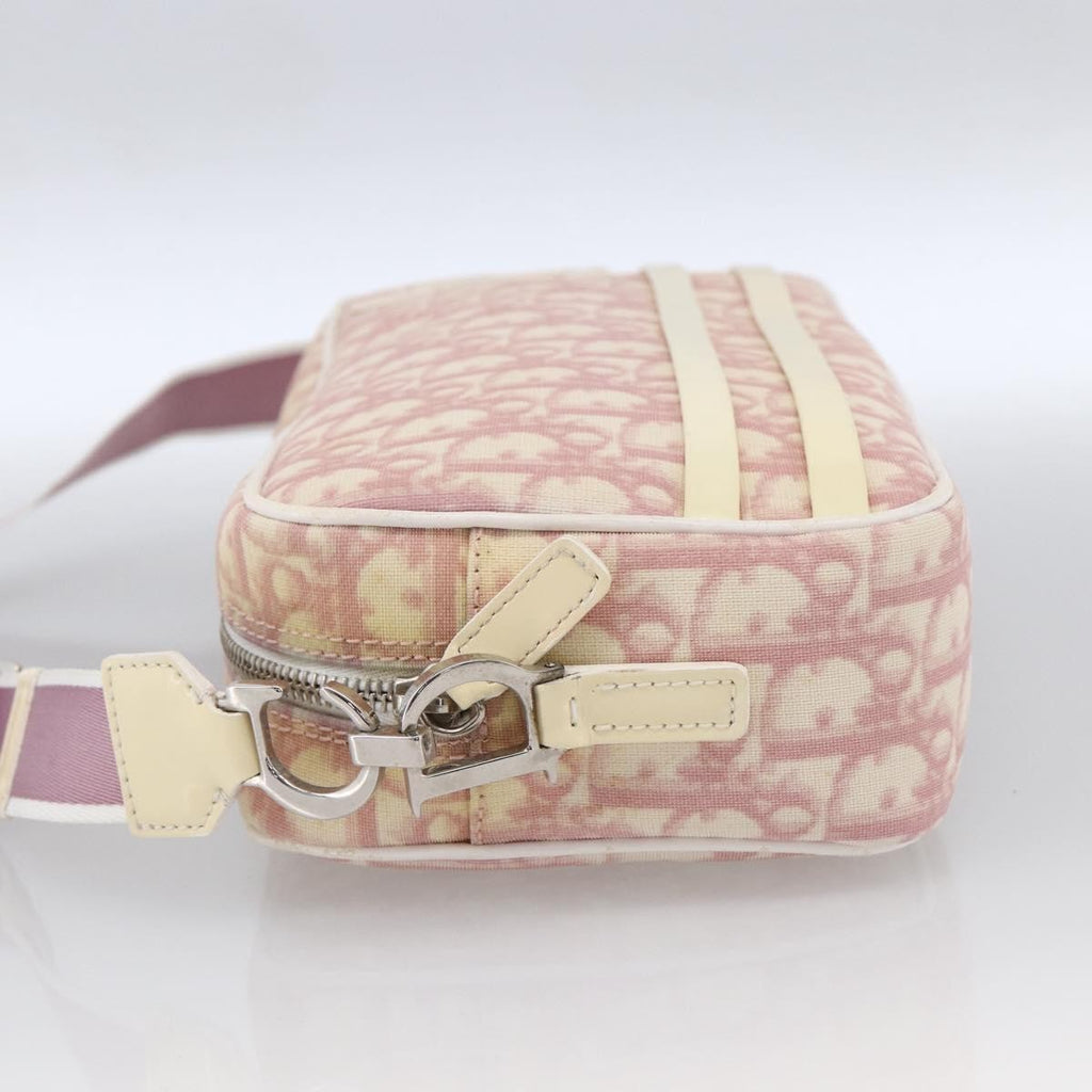 Christian Dior Vintage Crossbody Bag Diorissimo Canvas Pink Canvas Shoulder Bag Bag (Pre-Owned)