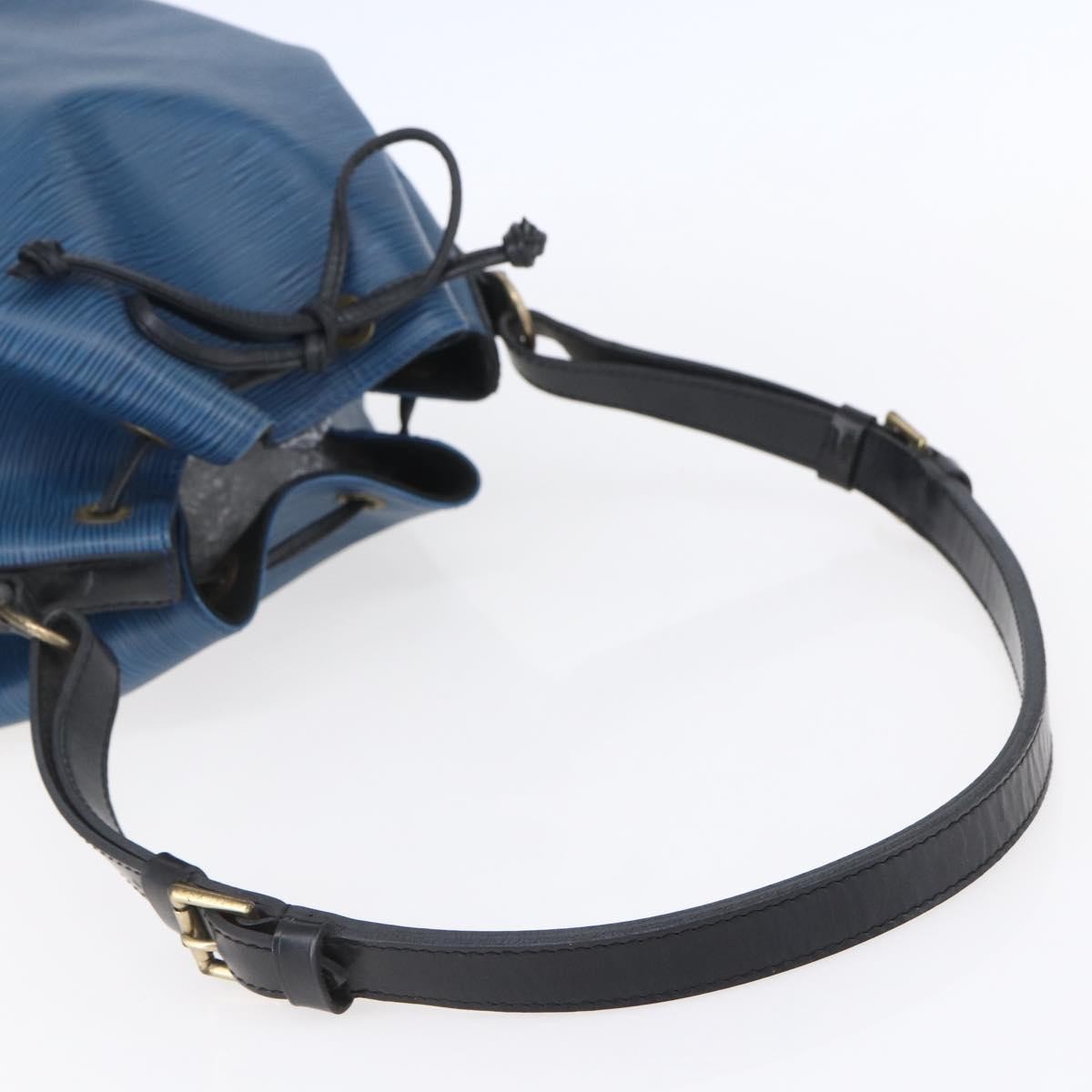 Louis Vuitton Petit Noe Handbag Epi Leather Blue Leather Shoulder Bag