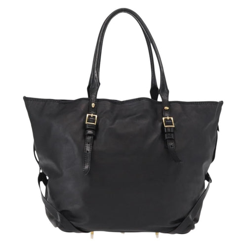 Burberry Vintage Tote Leather Black Leather Tote Bag