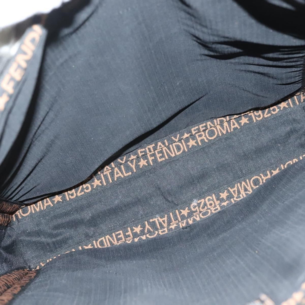 Fendi Zucca Tote Bag Straw Black Wood Tote Bag Bag