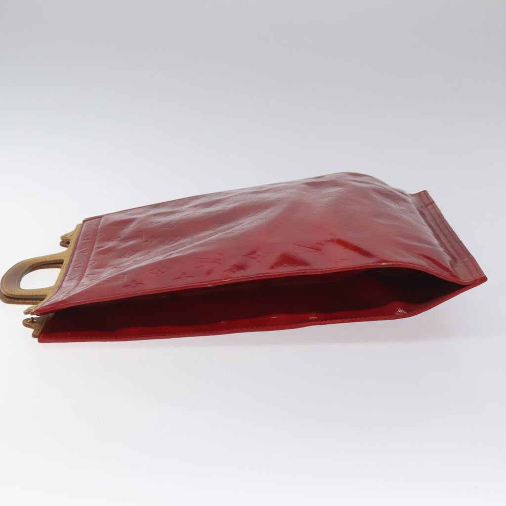 Louis Vuitton Stanton Handbag Monogram Vernis Red Patent_Leather Tote Bag