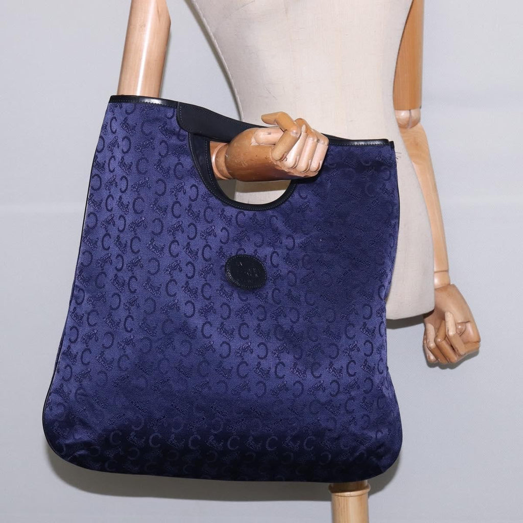 Celine C Sulky Handbag Canvas Navy Canvas Handbag