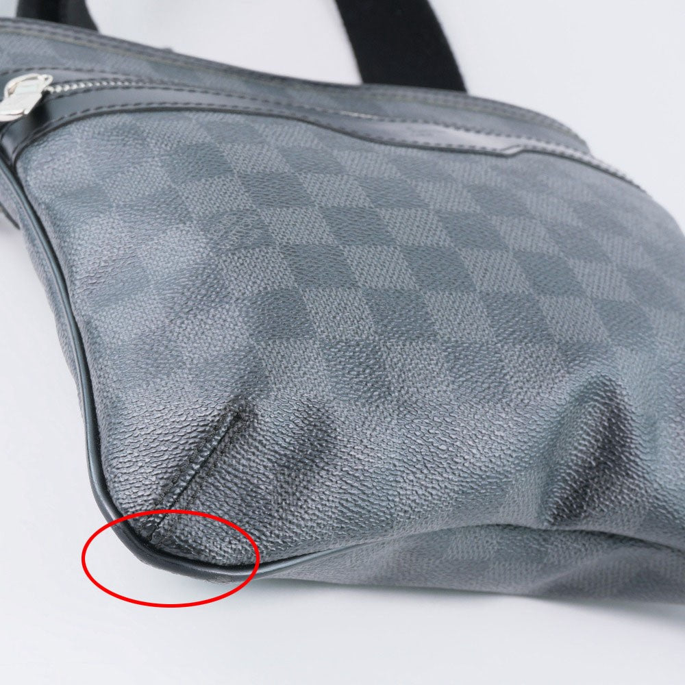 Louis Vuitton Thomas Handbag Damier Graphite Black Canvas Shoulder Bag
