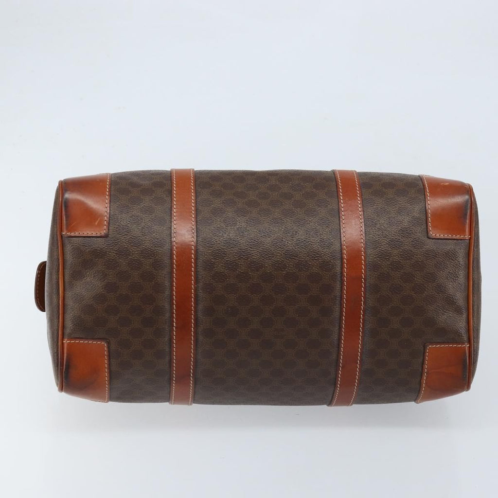 Celine Vintage Duffle Bag Canvas And Leather Brown Canvas Travel Bag Bag