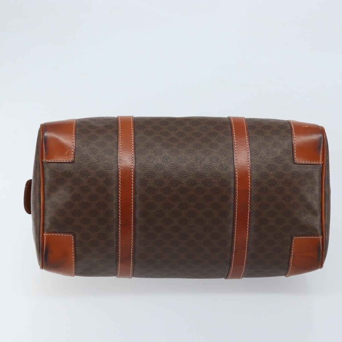 Celine Vintage Duffle Bag Canvas And Leather Brown Canvas Travel Bag Bag