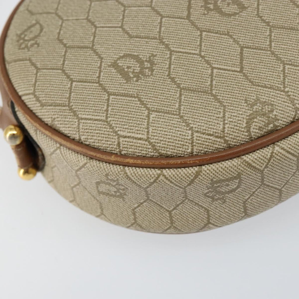 Christian Dior Vintage Honeycomb Shoulder Bag Canvas Beige Canvas Shoulder Bag Bag (Pre-Owned)