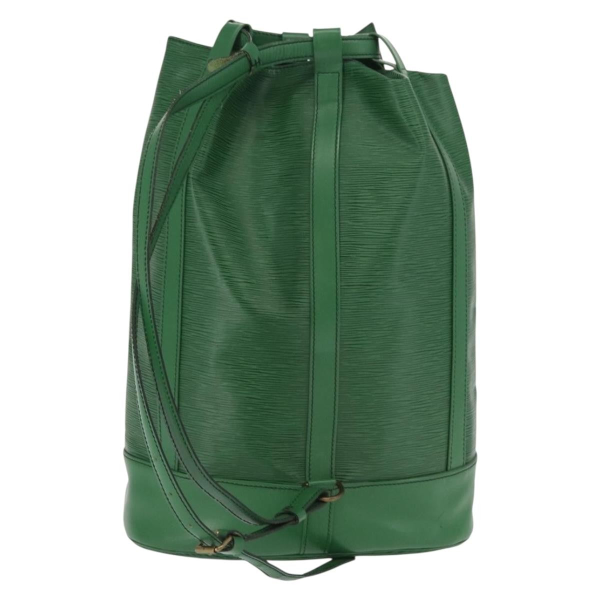 Louis Vuitton Randonnee Backpack Epi Leather Green Leather Shoulder Bag